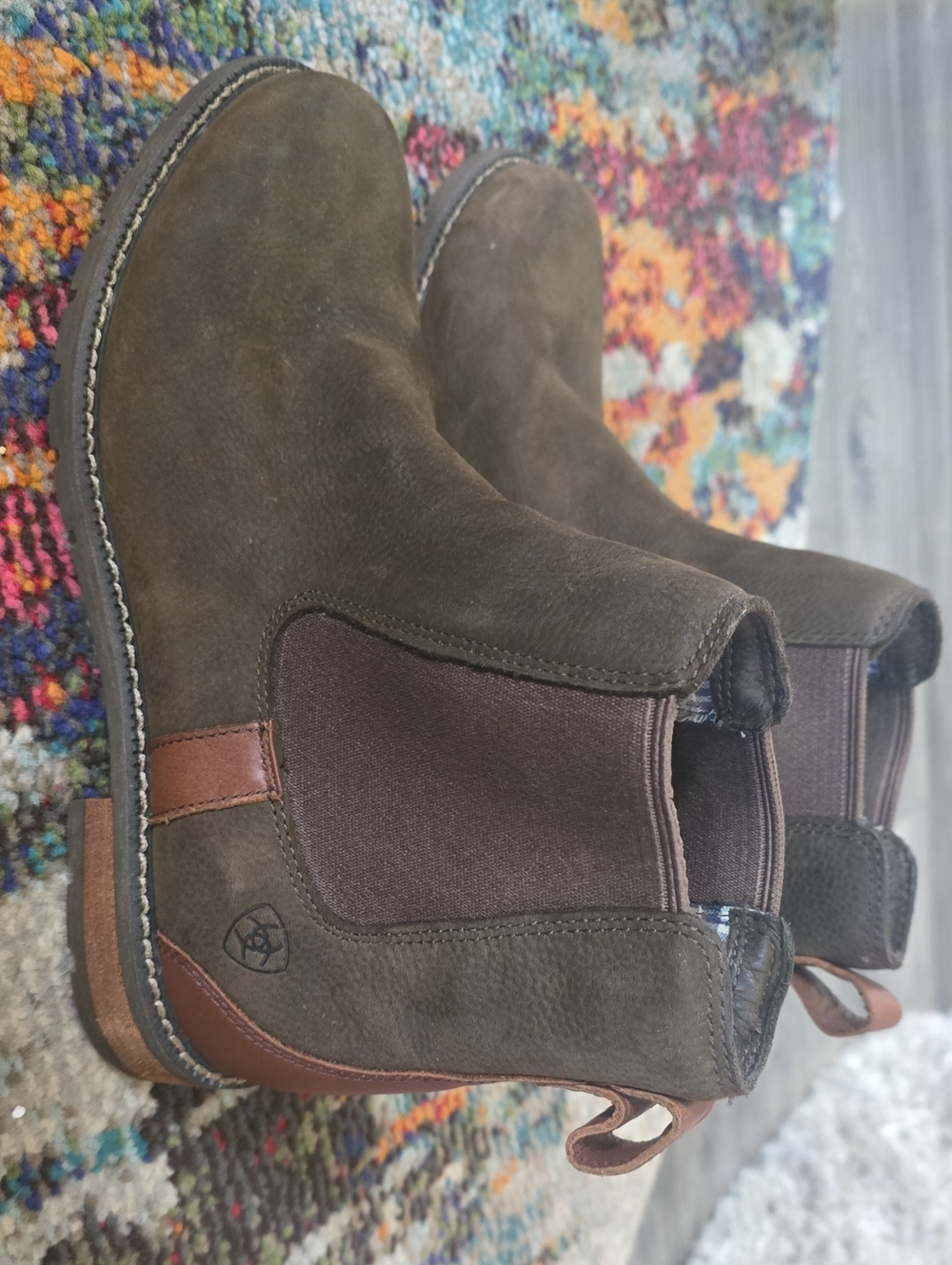 Ariat Brown Suede Ankle Boots